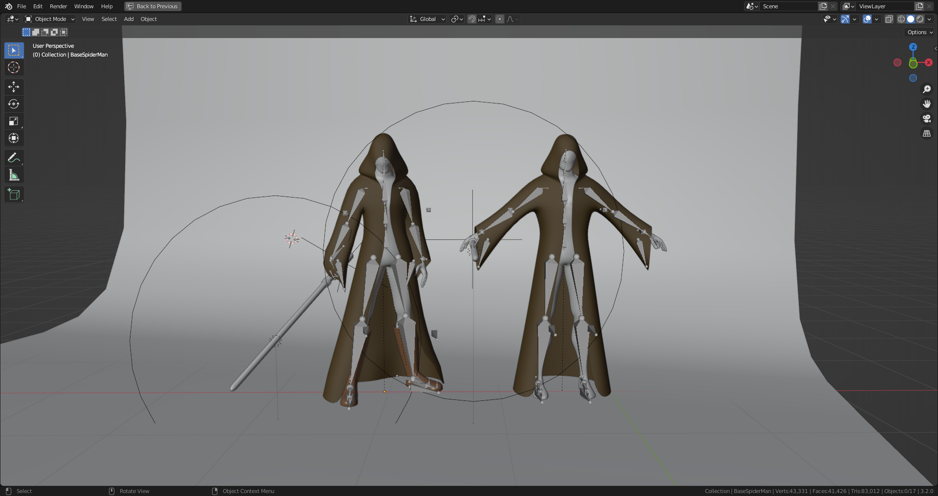 Hooded Jedi Character | Animation Ready preview image 2